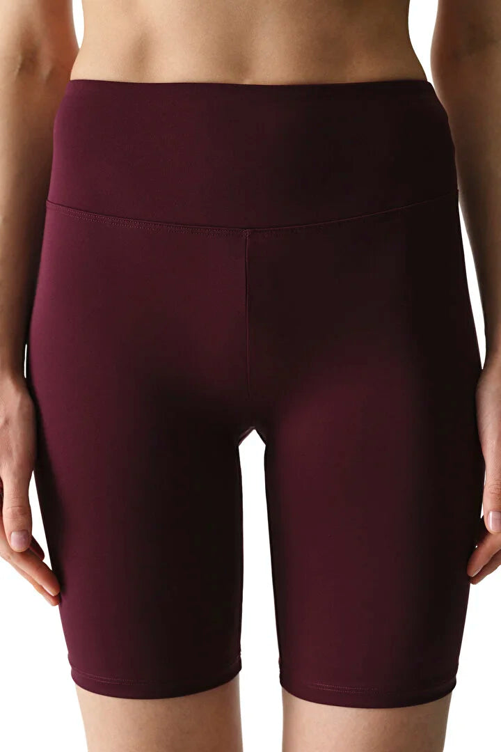 Penti Bordeuax High-Waisted Biker Shorts