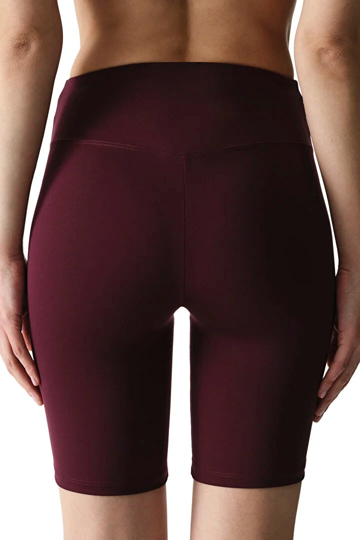 Penti Bordeuax High-Waisted Biker Shorts