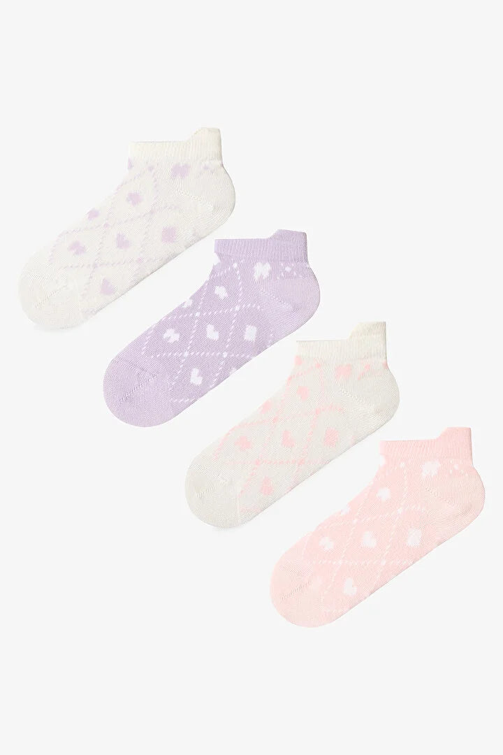 Penti Multicolor Girls Softy Hearts 4in1 Liner Socks