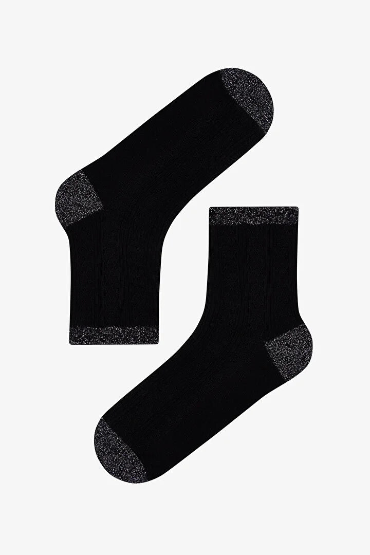 Penti Black Grey Shimmer Glitter 3 Pack Ankle Socks