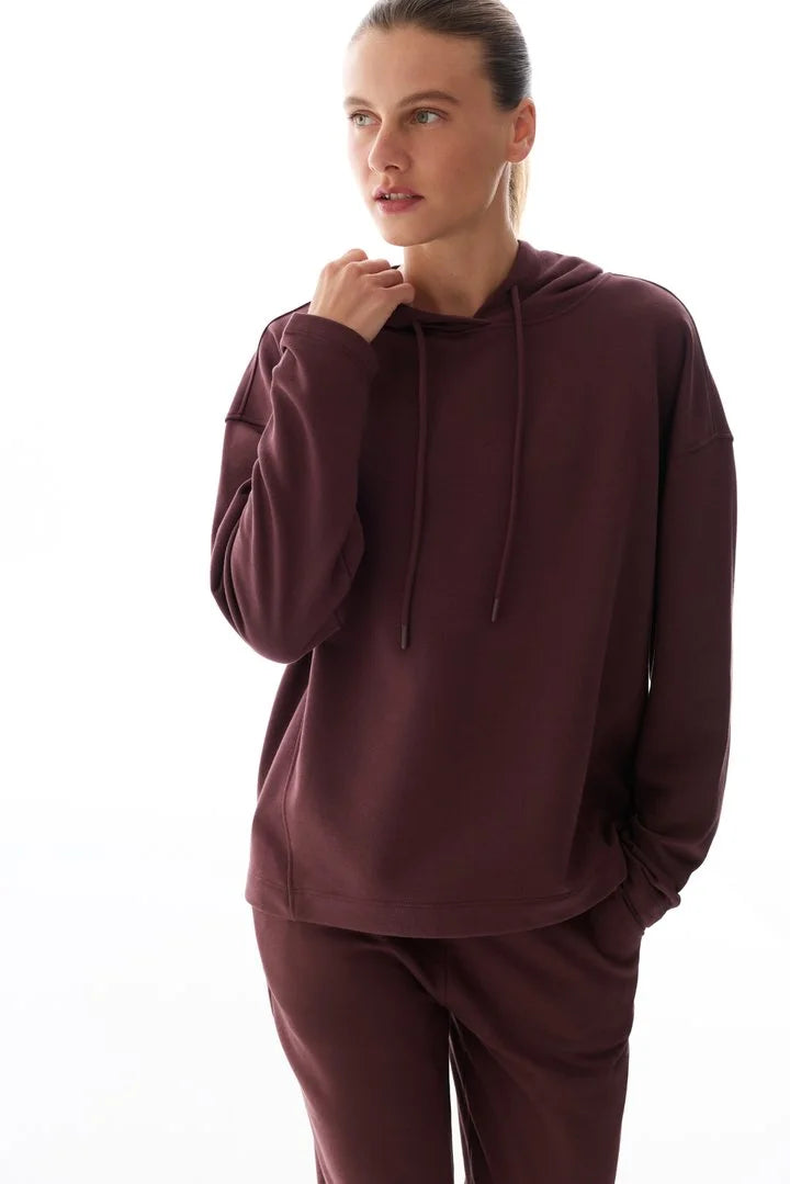Penti Brown Oversize Plain Long Sleeve Sweatshirt