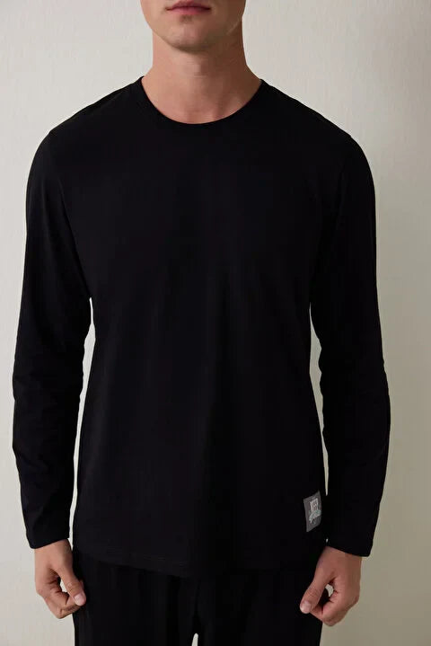 Penti Dark Antra Oversize Comfortable Long Sleeve Pajama Set