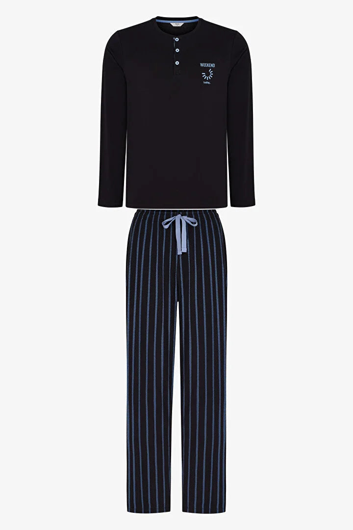 Penti Nightform Striped Pants Long-Sleeve Pajama Set