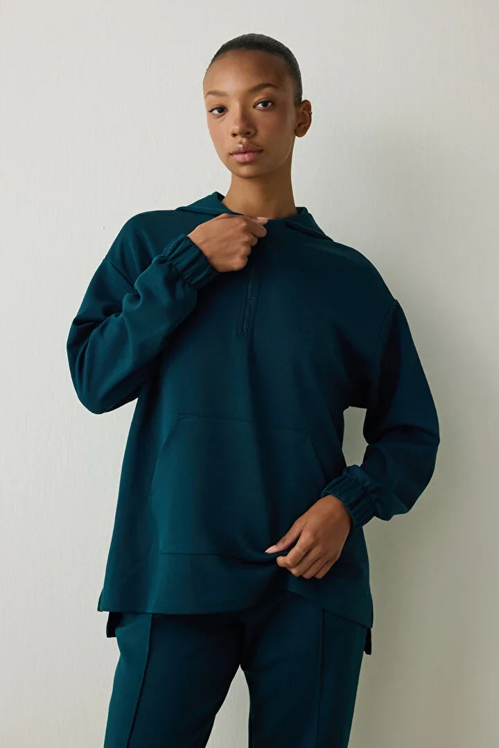 Penti Dark Green Silky Feel Oversize Sweater