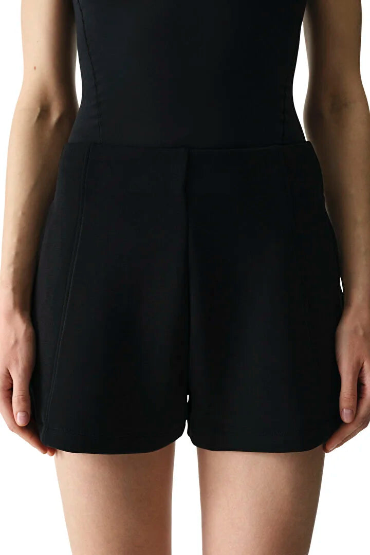 Penti Black High-Waisted Modal Shorts