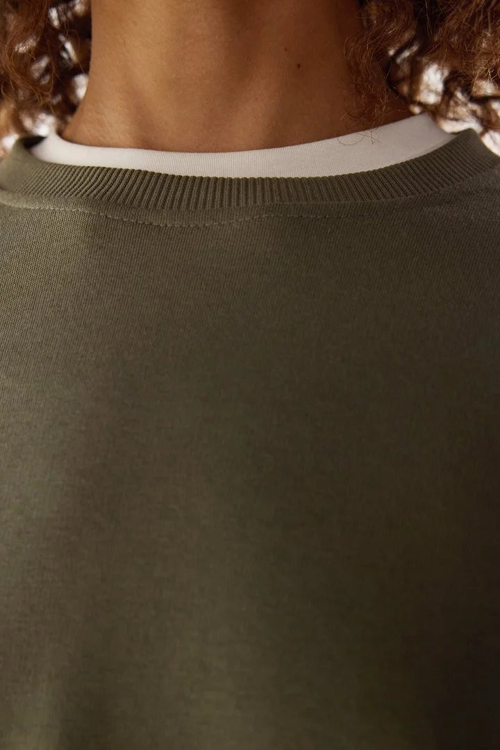 Penti Khaki New Oversize Active Long Sleeve Sweatshirt