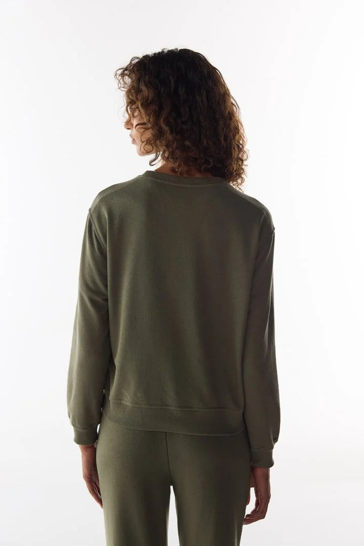 Penti Khaki New Oversize Active Long Sleeve Sweatshirt