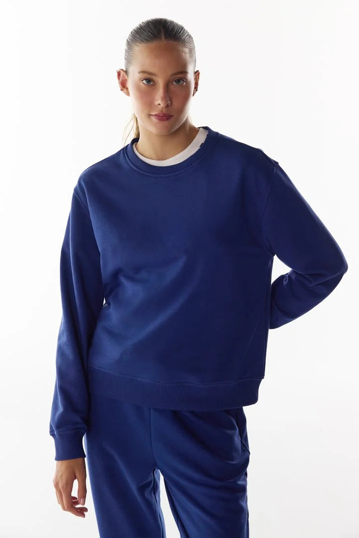 Penti Navy New Oversize Active Long Sleeve Sweatshirt