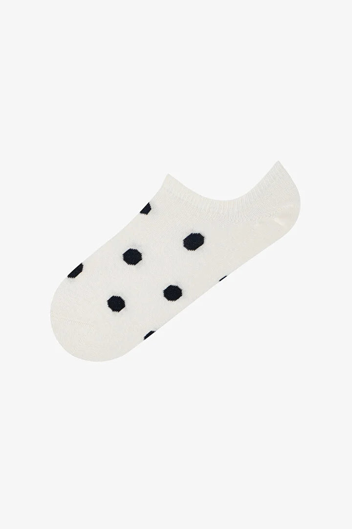 Penti 3 Pairs Seamless Toe Cotton Colorful Polka Dot Patterned Sneaker Socks