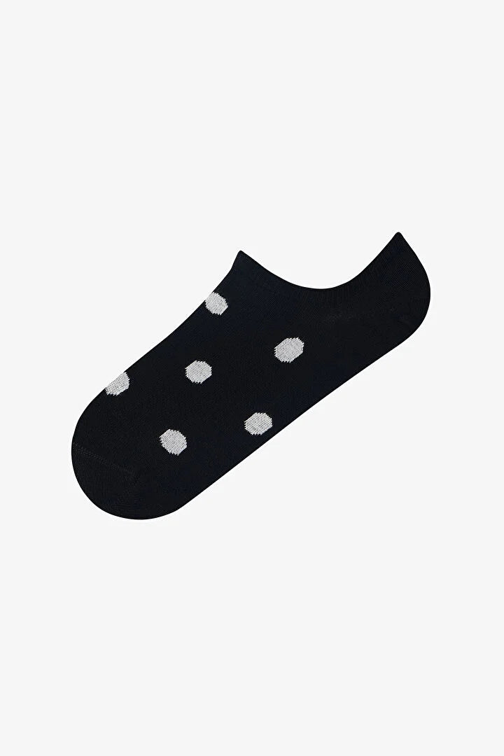 Penti 3 Pairs Seamless Toe Cotton Colorful Polka Dot Patterned Sneaker Socks