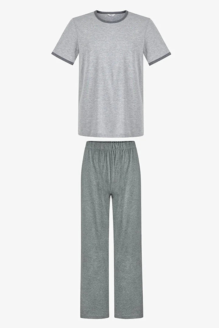Penti Men Grey Short Sleeved Pyjama Set