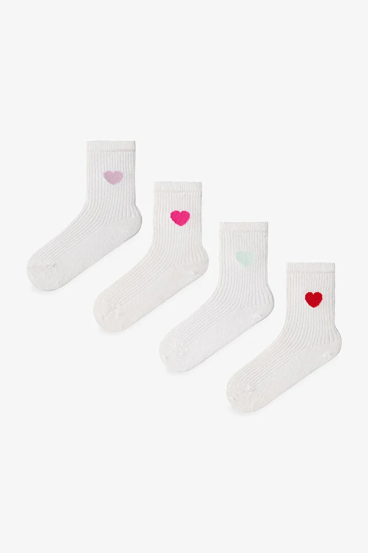 Penti Girl Marshmallow Colored Hearts 4in1 Tennis Socket Socks