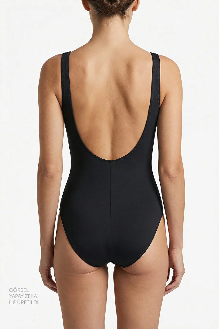 Penti Black Neck Opening Swimsuit