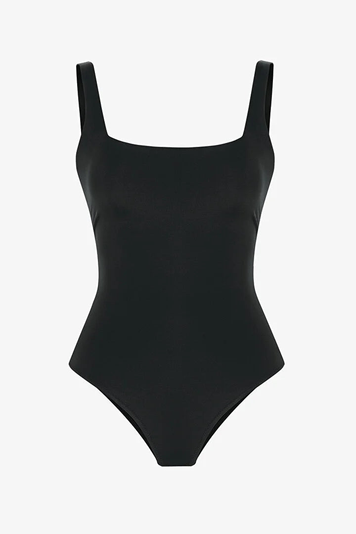Penti Black Neck Opening Swimsuit
