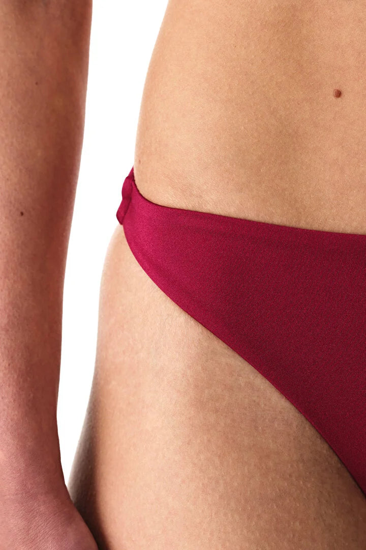 Penti Burgundy Minimal Slip Bikini Bottom