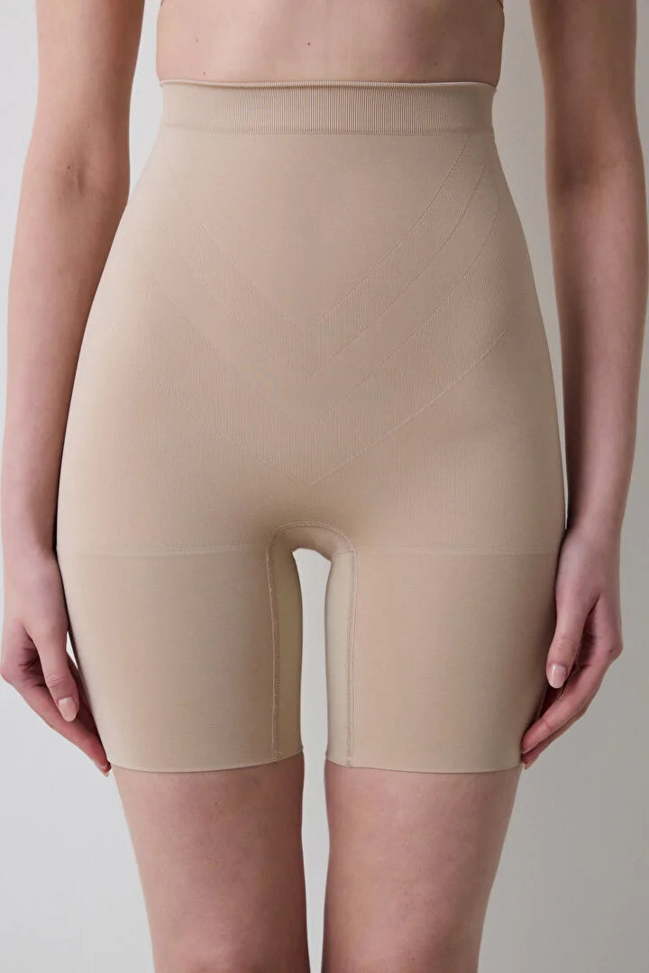 Penti Skin Color Seamless High Waist Shapewear Shorts Corset