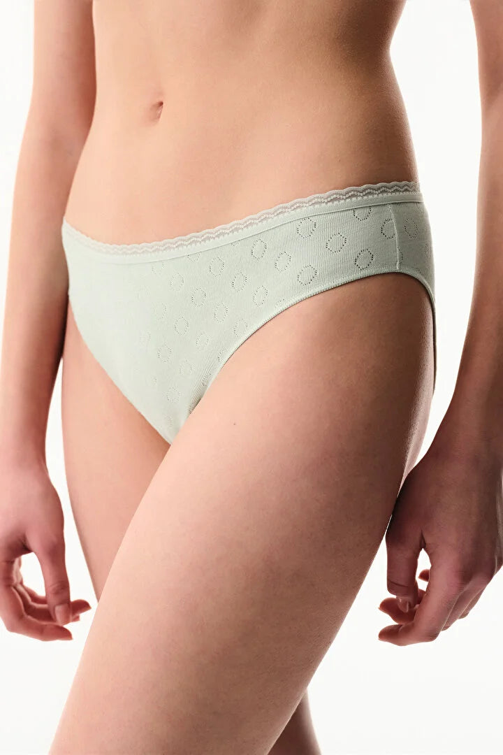 Penti Light Green Pointel Slip