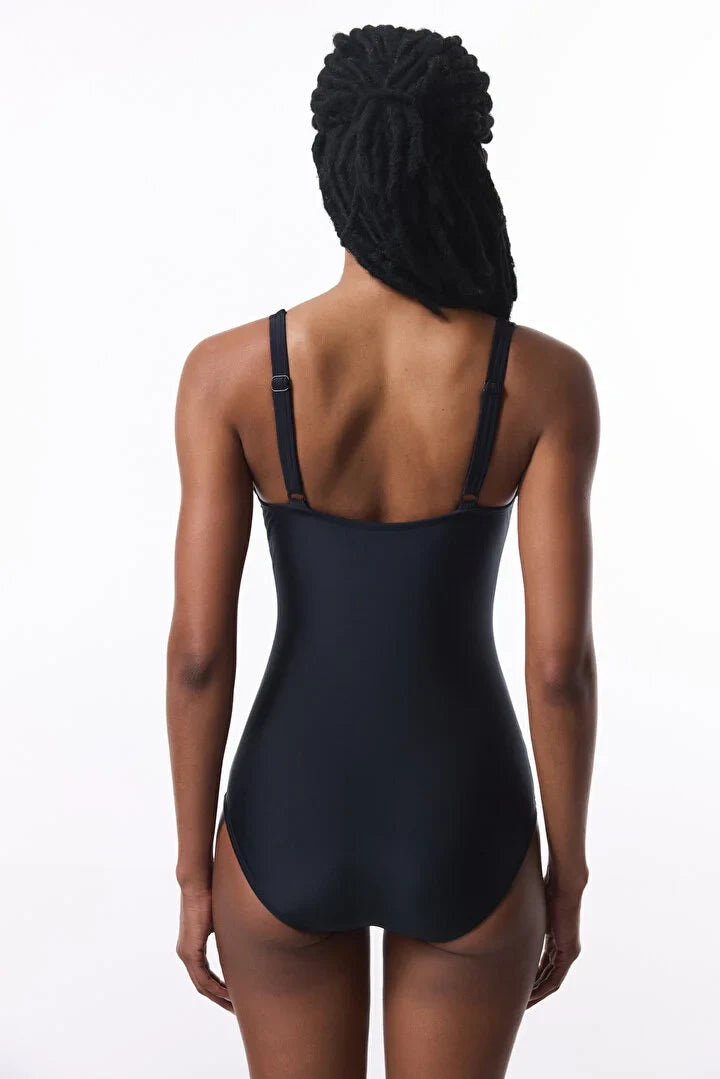 Penti Shirred Black Swimsuit