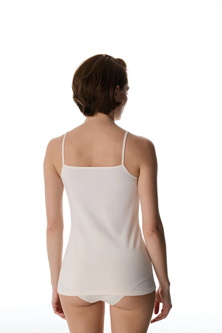 Penti Beige Reversible Side Cotton V-Neck Tank