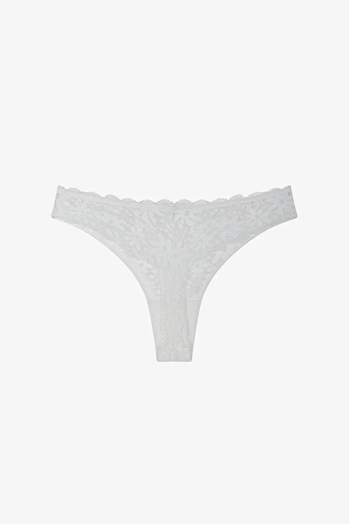Penti Off-White Lace Thong