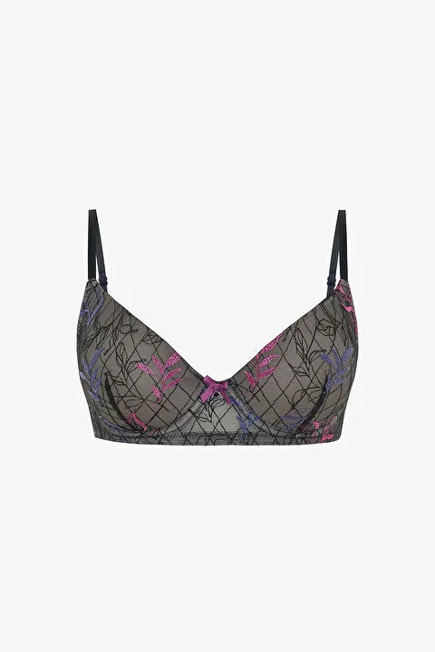 Penti Black Broderie Bra