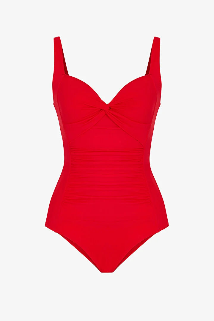 Penti Red Ruched Swimsuit
