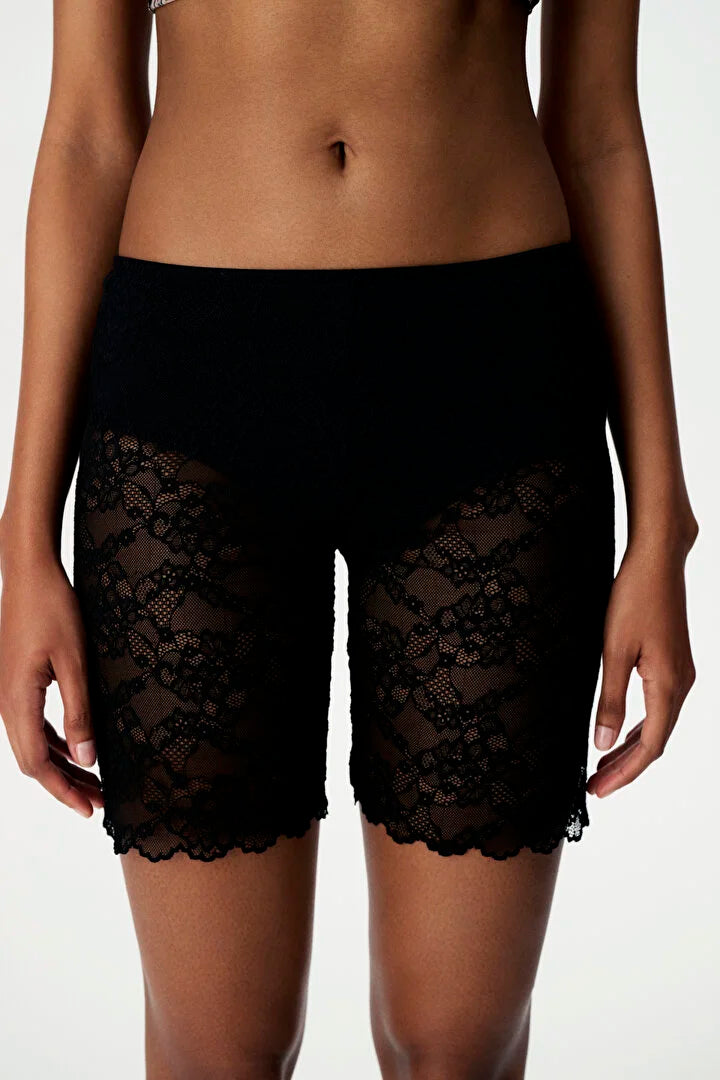 Penti Lace Biker Black Short