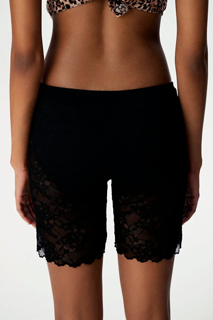 Penti Lace Biker Black Short