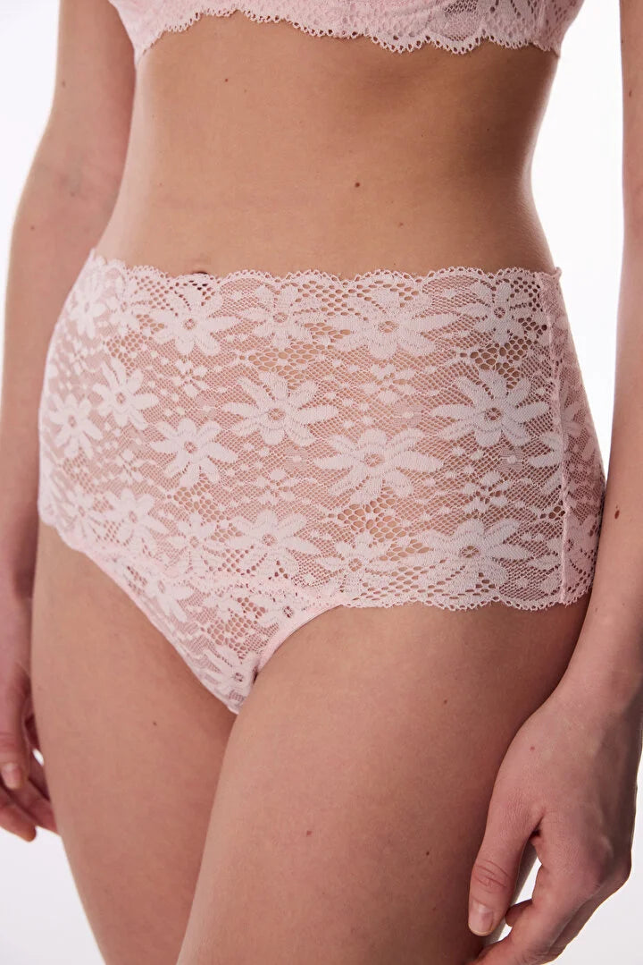 Penti Light Pink High-Waist Lace Slip