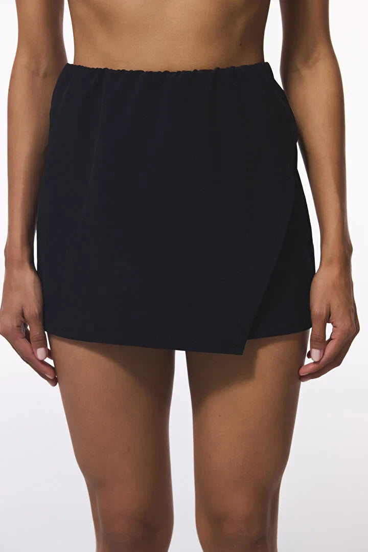 Penti Black Skort With Elastic Waistband