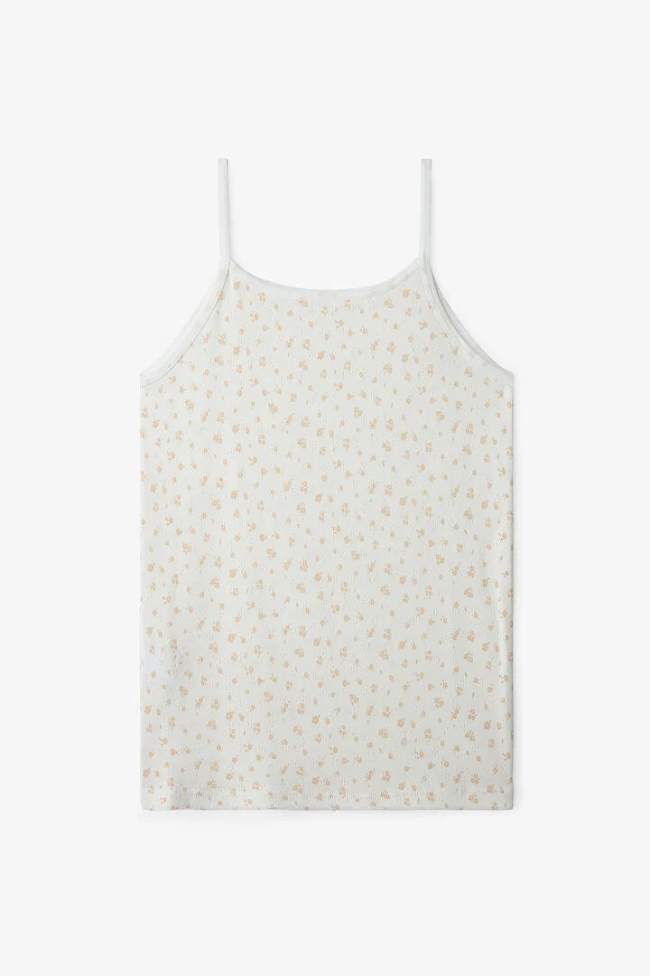 Penti Ecru Girls Ditsy 2 in1 Tank Top