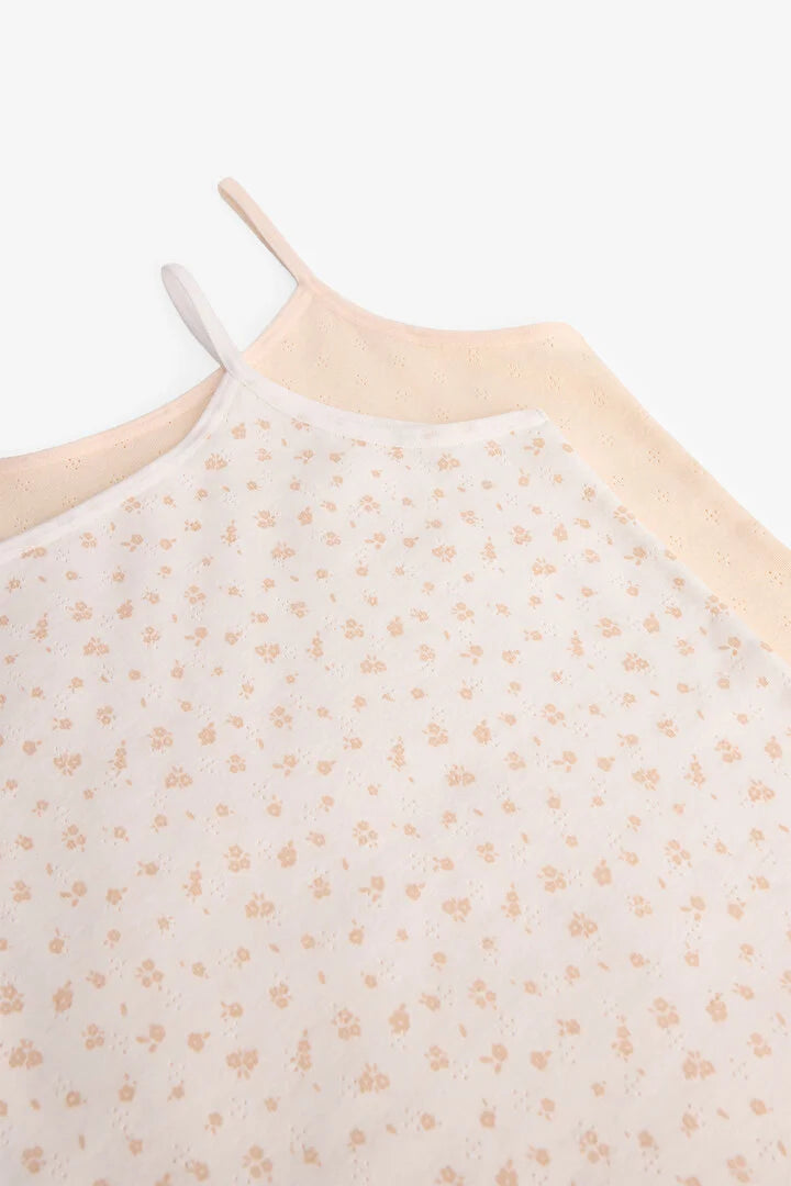 Penti Ecru Girls Ditsy 2 in1 Tank Top