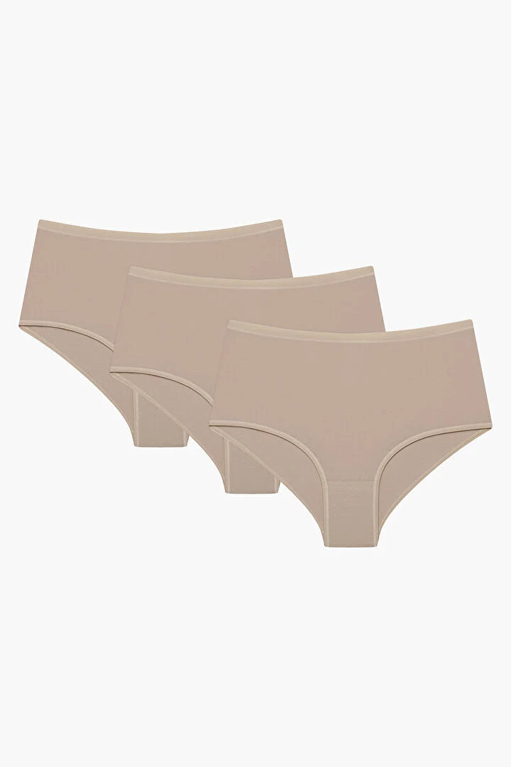 Penti Beige Cotton High Waist 3 in1 Slip