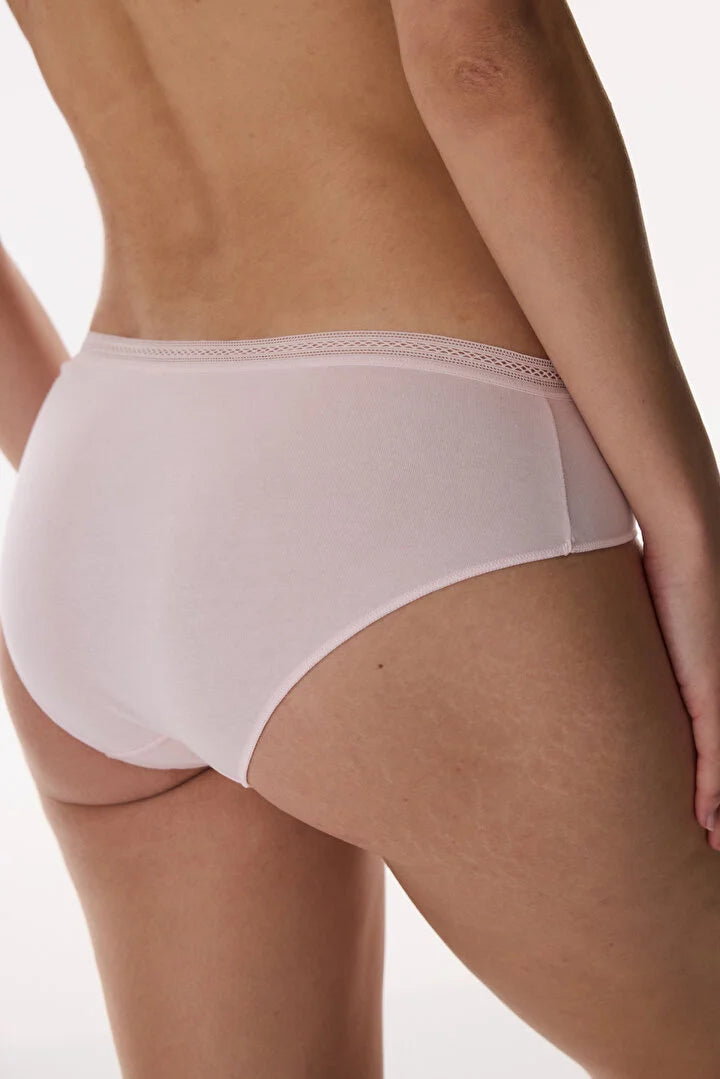 Penti Light Pink Cotton Trim Hipster