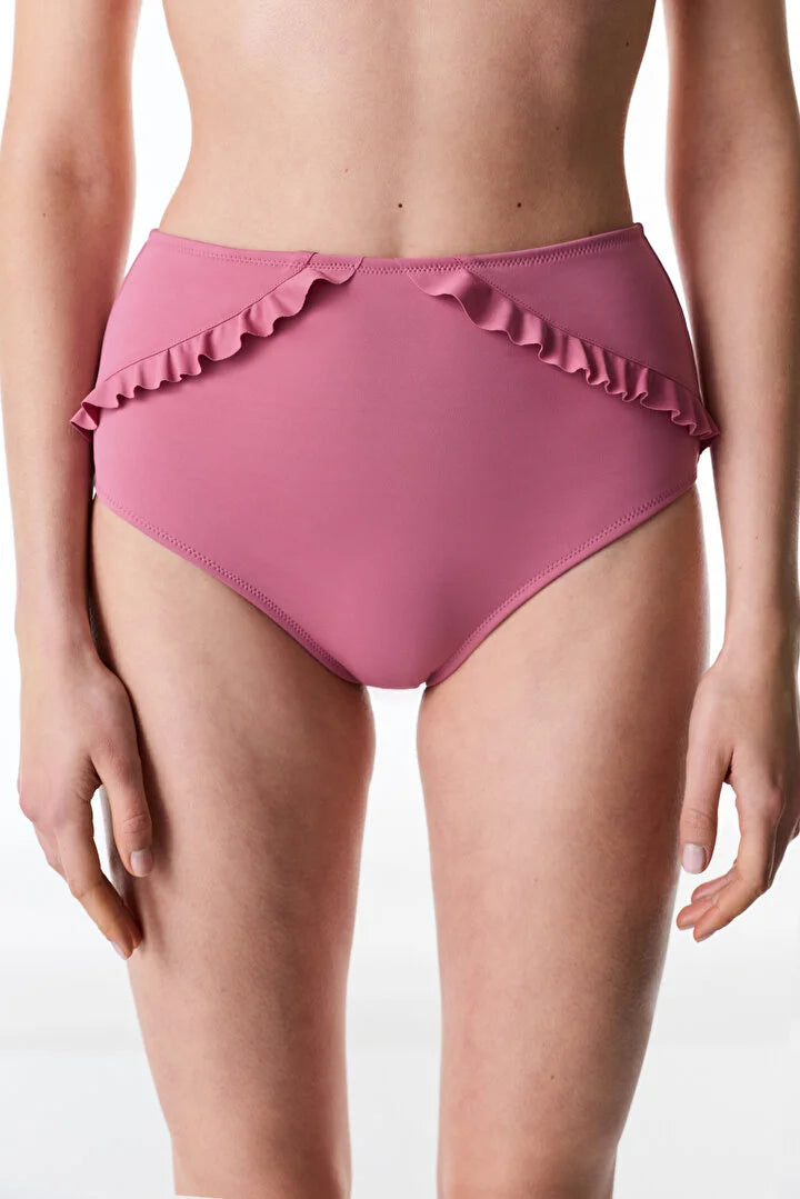 Penti Rose Pink High Ruffle Bikini Bottom