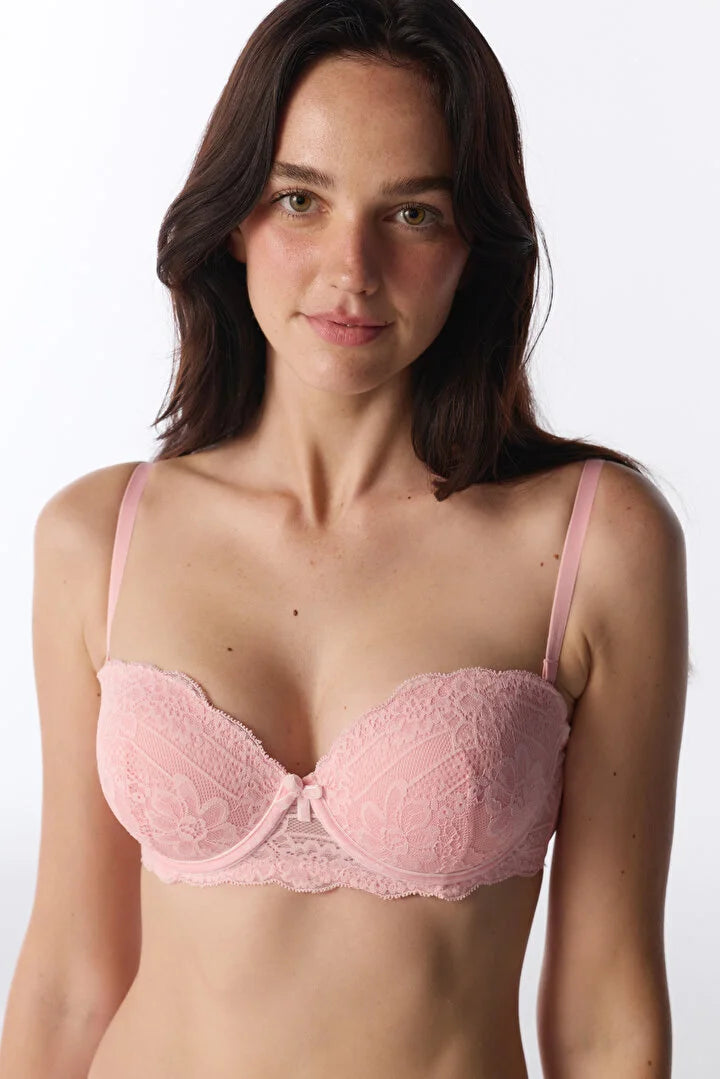 Penti Pink Angelic Lace Push Up Padded Bra