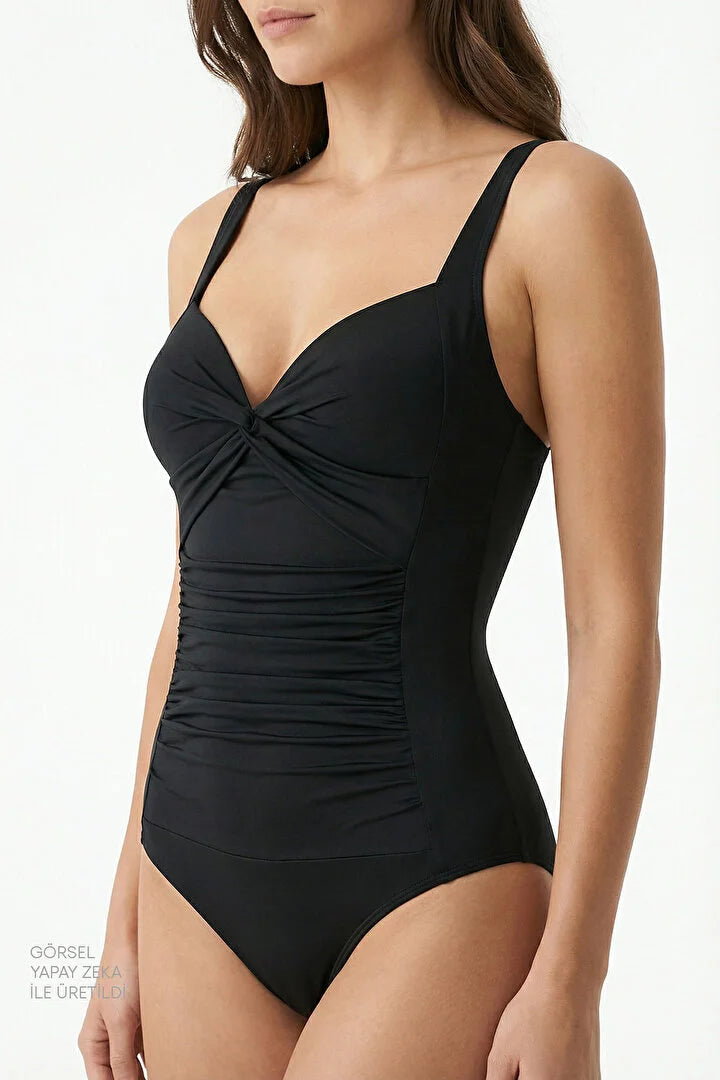 Penti Black Ruched Swimsuit