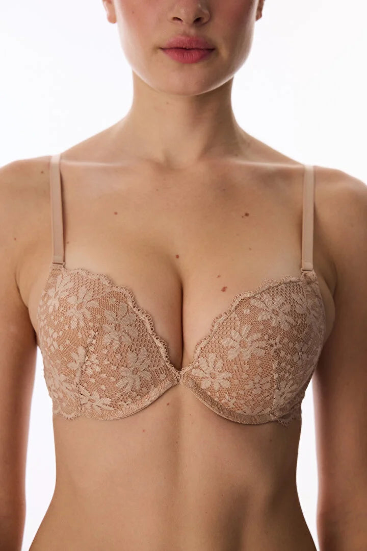 Penti Beige Super Push-Up Lace Bra