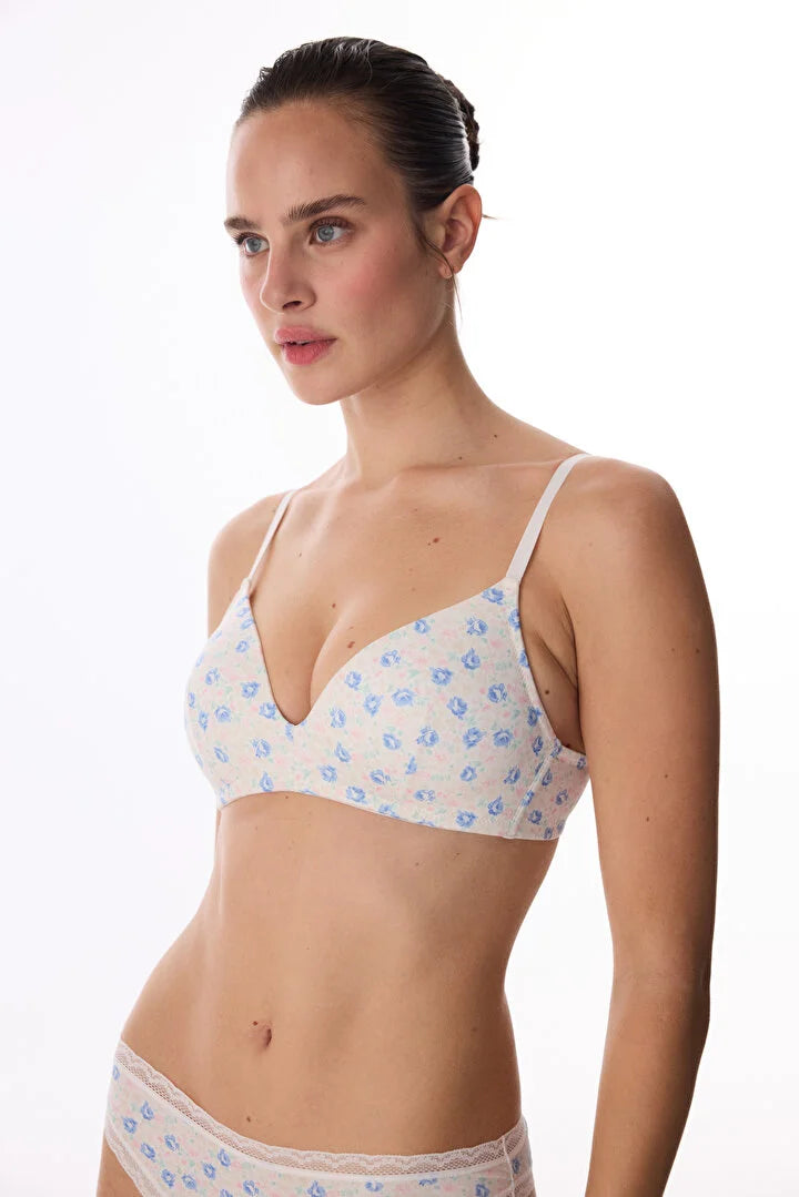Penti Off-White Comfy Floral Bra