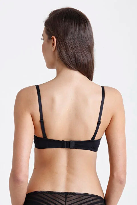 Penti Padded Black Bra with Adjustable Strap