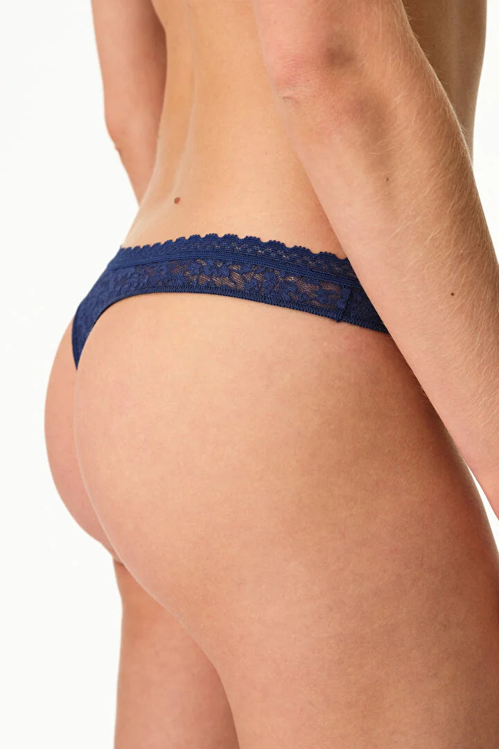 Penti Navy Easy Lace V-Model Thong
