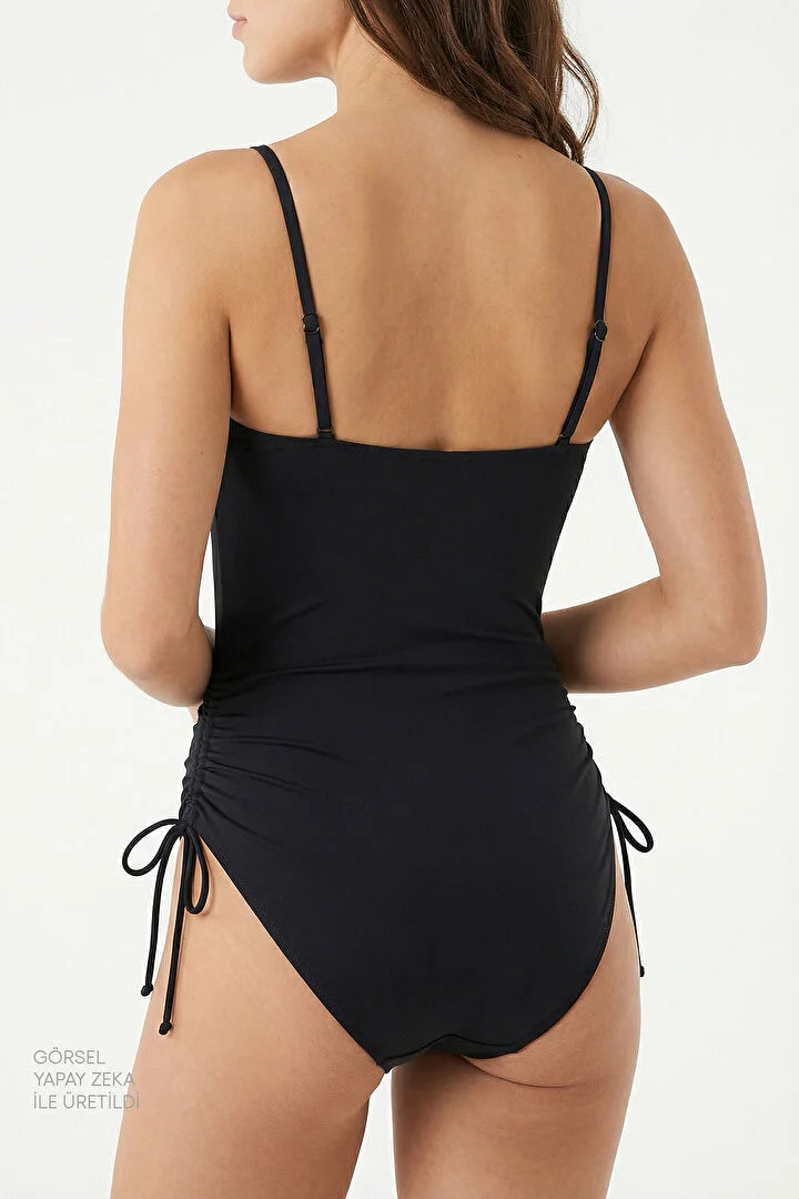 Penti Black Strapless Underwire Swimsuit