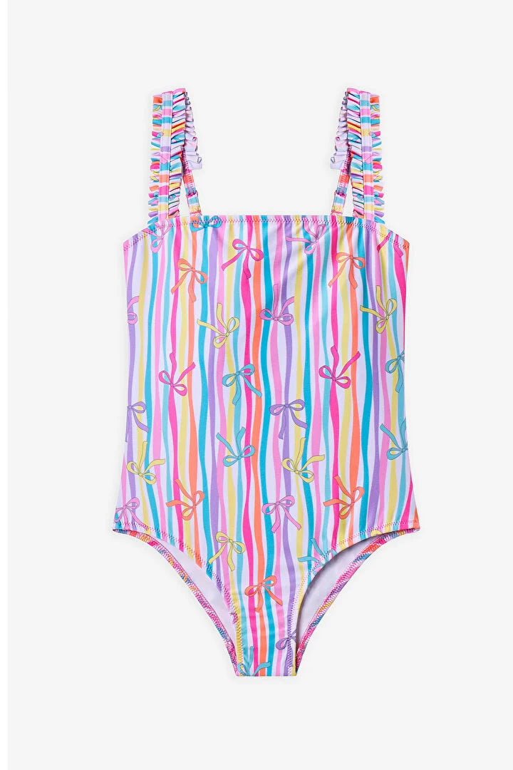 Penti Multicolor Girls Ribbon Swimsuit