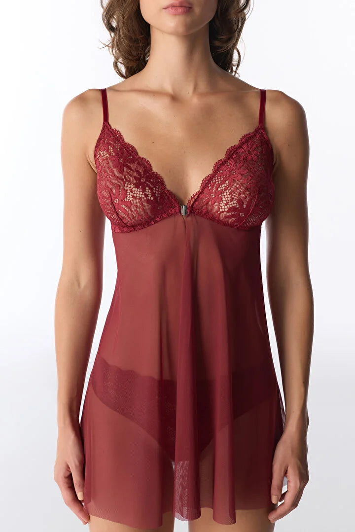 Penti Bordeaux Lace Babydoll