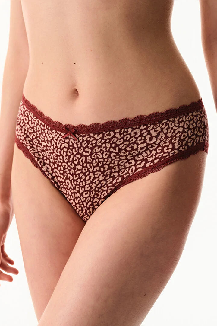 Penti Bordeaux Pointelle Slip