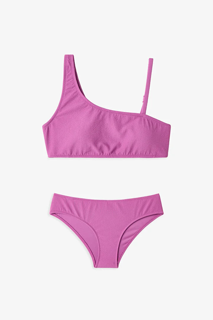 Penti Girl Purple One Shoulder Bikini Set