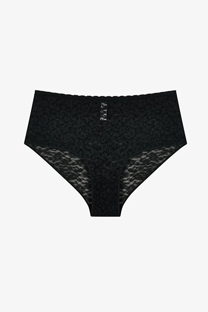 Penti Black Lace High Waist Slip