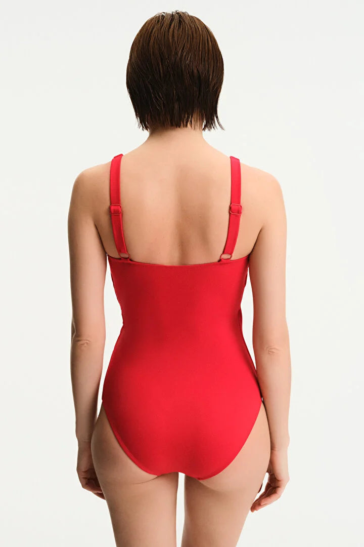 Penti Red Twist Corset Swimsuit