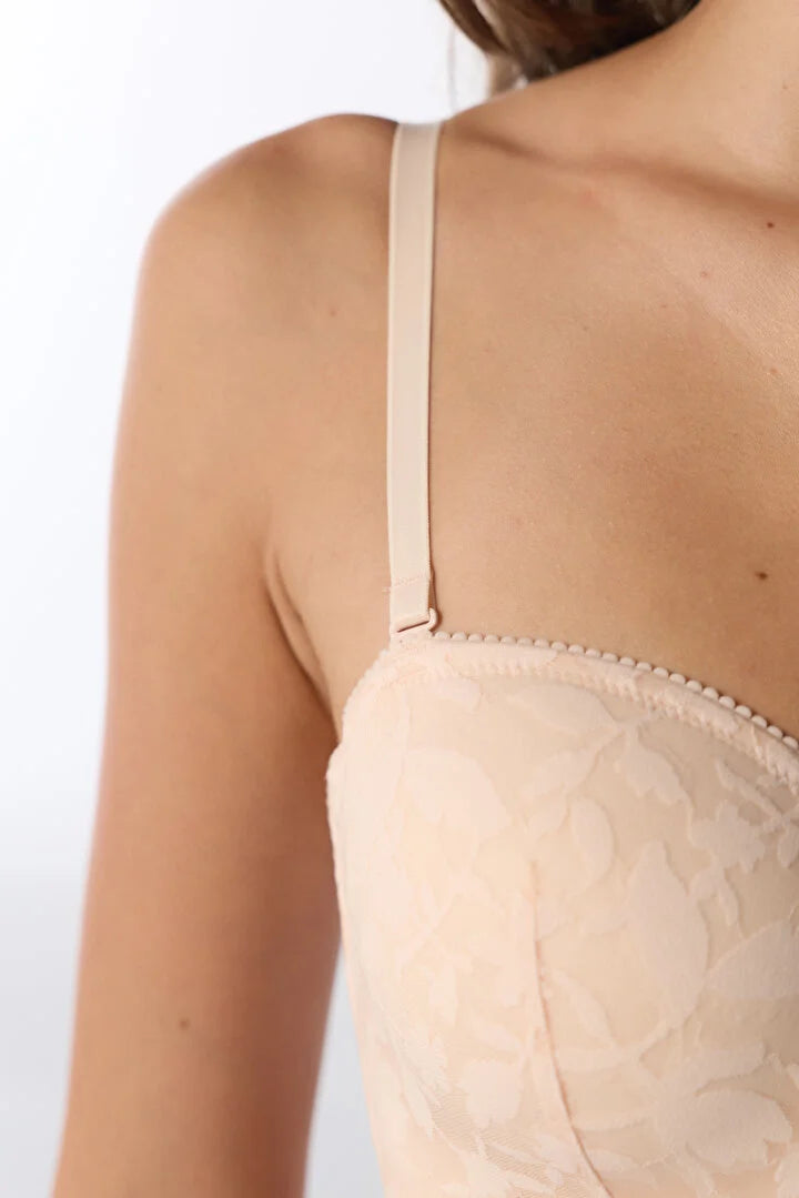 Penti Soft Pink Lotus Lace Floral Padded Bra