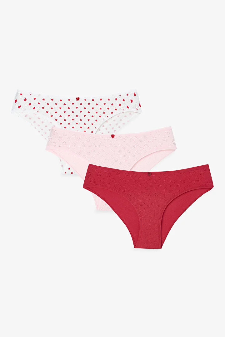 Penti Multicolor Hearts 3in1 Pointelle Slip